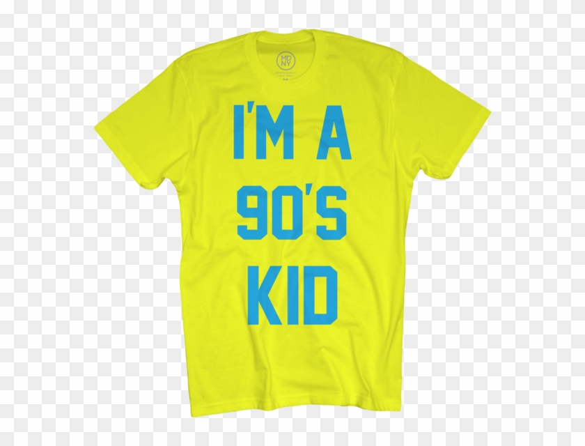 90s Kid On Neon Yellow T-shirt $20 - Active Shirt Clipart #4603360