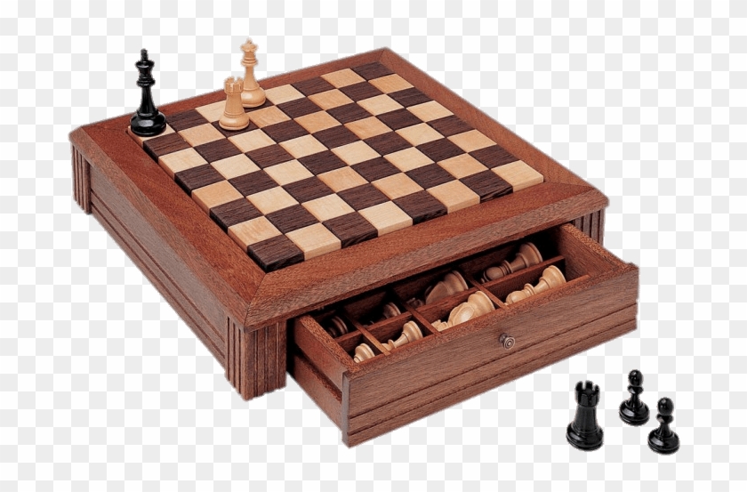Chessboard With Drawer - Chess Boards With Drawers Clipart #4603440