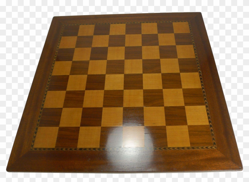 Large Antique English Inlaid Chess Board C Clipart