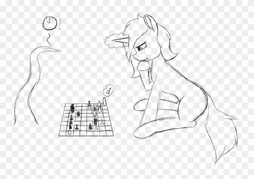 #1235196 - Artist - Jedi, Artist - Jedi515, Chess, - Line Art Clipart #4604308