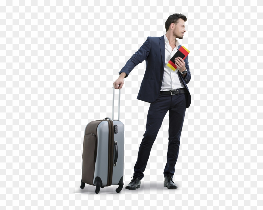 Suite Maletas - Man And Woman At The Airport Clipart #4604828