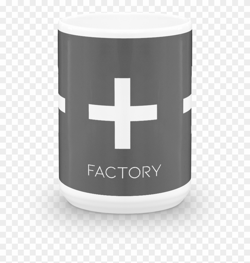 Black Mug Mockup Front View 15oz - Cross Clipart