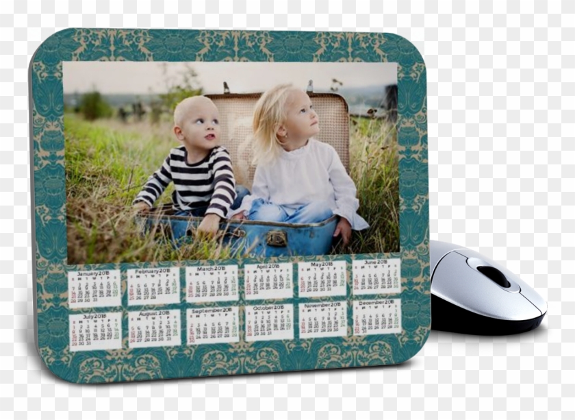 Blue Damask Pattern - Toddler Clipart