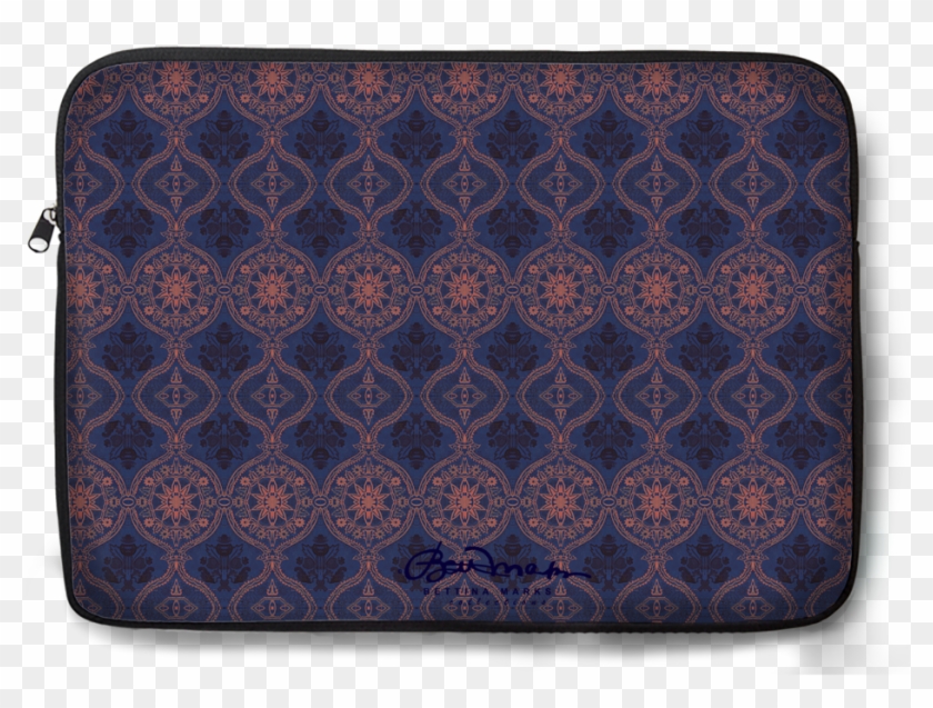 Sargasso Blue And Mellow Rose Damask Laptop Sleeve - Coin Purse Clipart