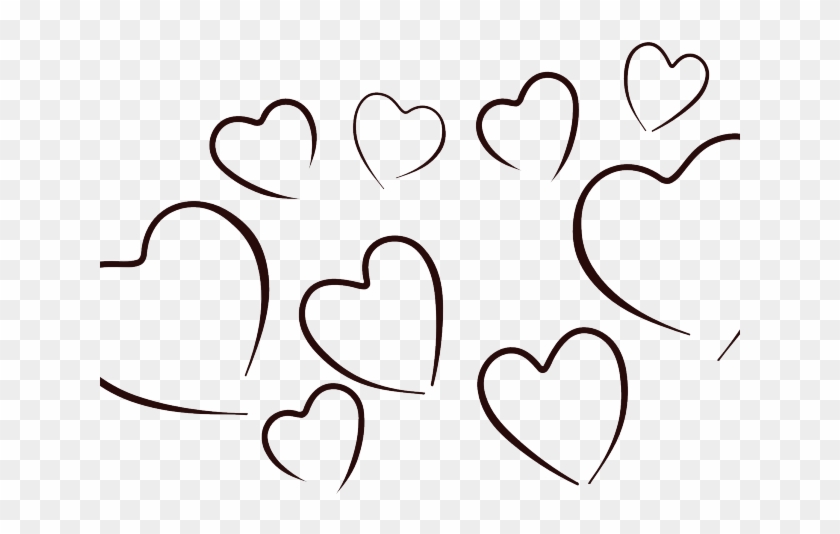 Heart Clipart Clipart Hollow Heart - Black And White 3 Heart - Png Download #4605638