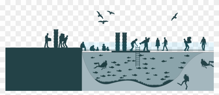 Wharf - Silhouette Clipart #4605967