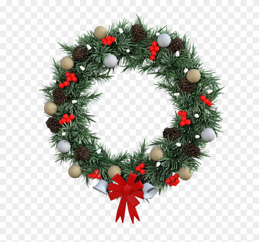 Advent Wreath Png - Christmas Wreath Transparent Background Clipart #4606184