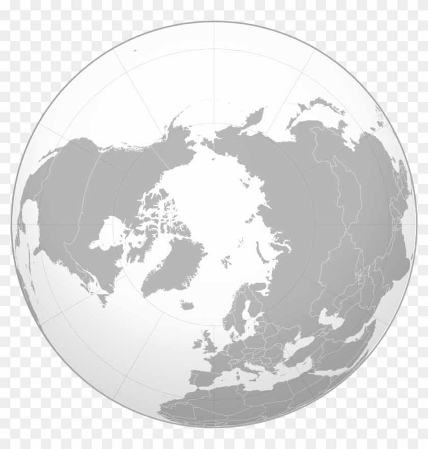 North Pole - Arctic Ocean Drainage Basin Clipart #4606349