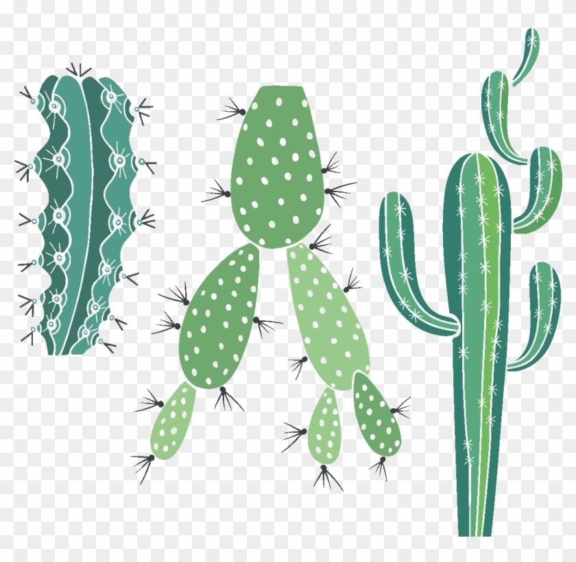 Sticker Boheme 3 Cactus Piquants Ambiance Sticker Col - Eastern Prickly Pear Clipart #4606991