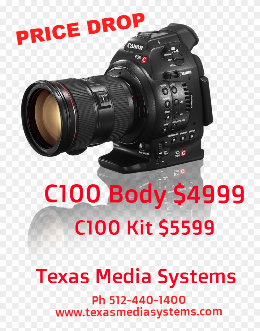 Canon C100 0 Price Drop 99 Body 99 Kit Texas Media - Best Canon Video Camera Clipart #4607112