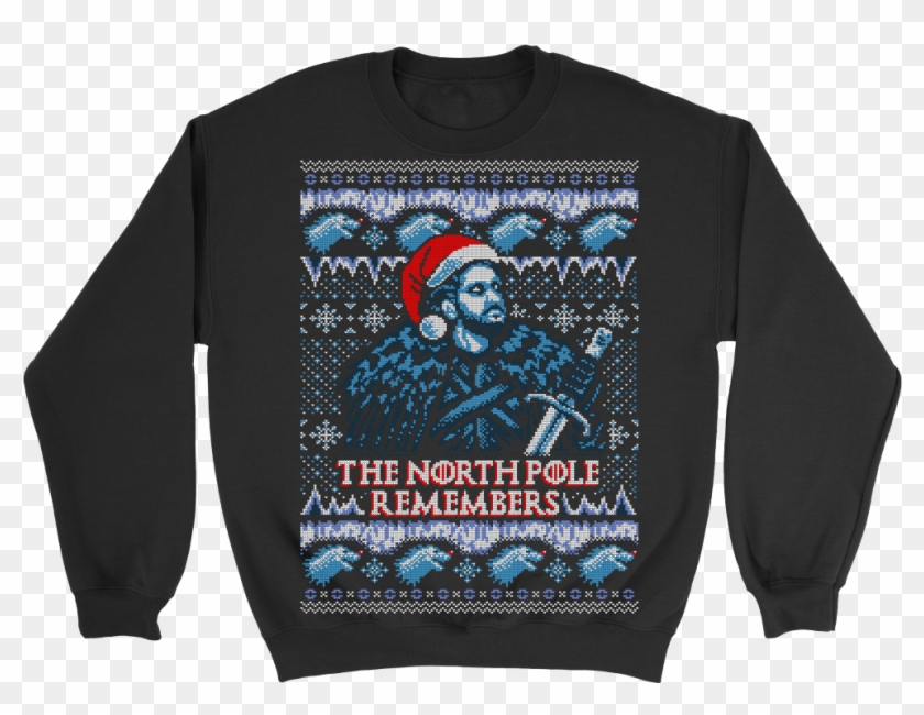 The North Pole Remembers Holiday Sweater - Sweater Clipart #4607298