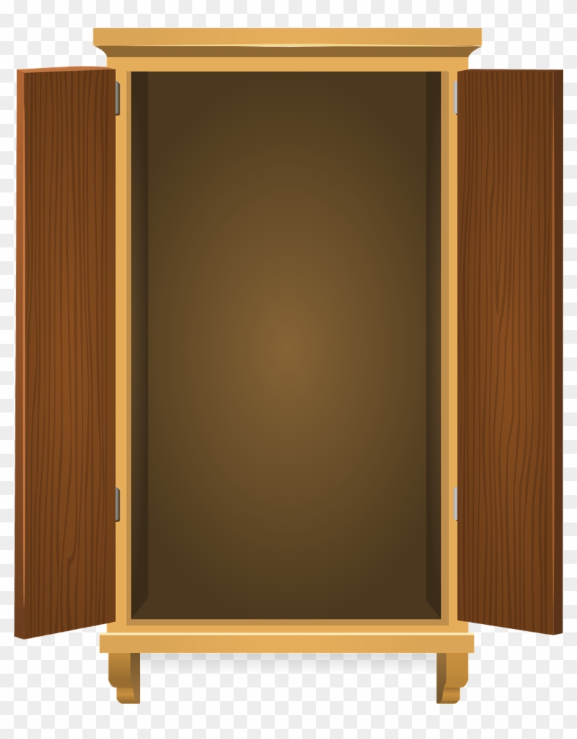Shelf Clipart Empty Kitchen Cupboard - Empty Open Wardrobe Clipart - Png Download #4607584