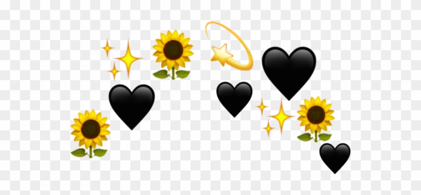 #flower #flowers #heart #yellow #sun #sunflower #sunflowers🌻💛 - Emoji Heart Flower Crown Clipart #4608615