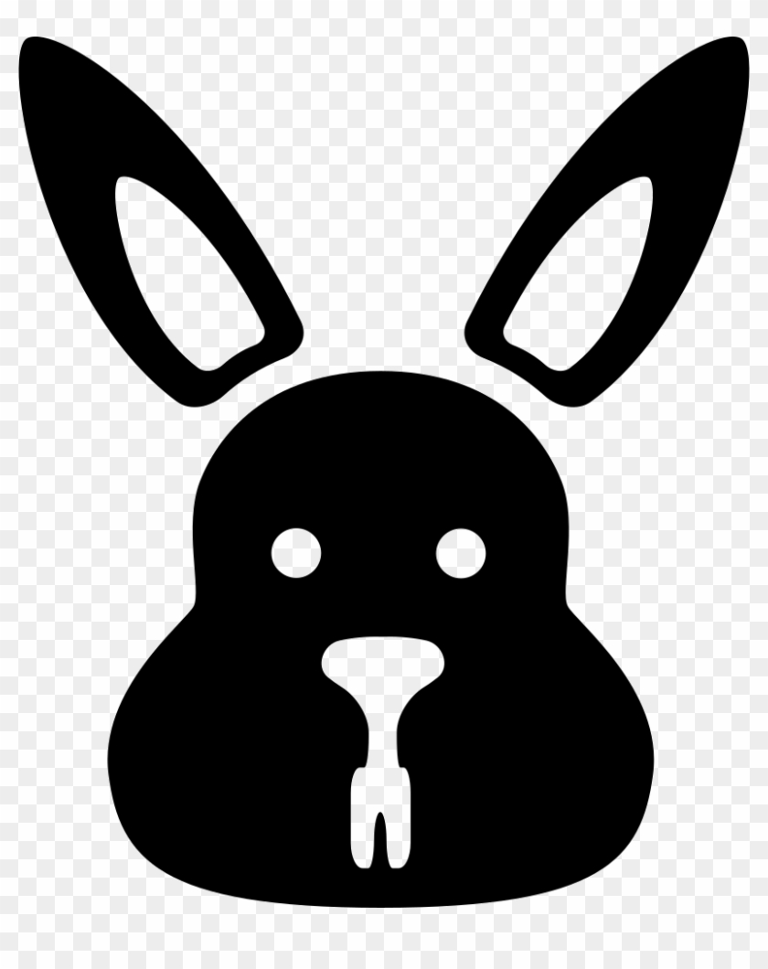Bunny Black Head Comments - Cabeça De Coelho Png Clipart
