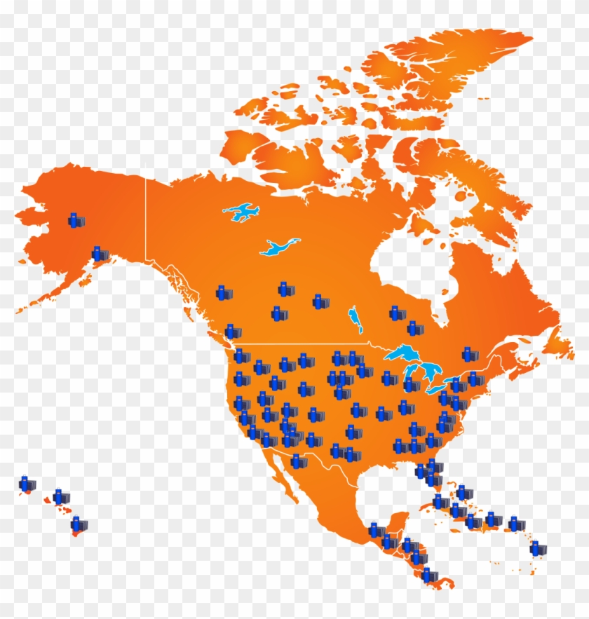 Trendy Network Of Sun Bandit With Bandit - North America Map Gray Clipart