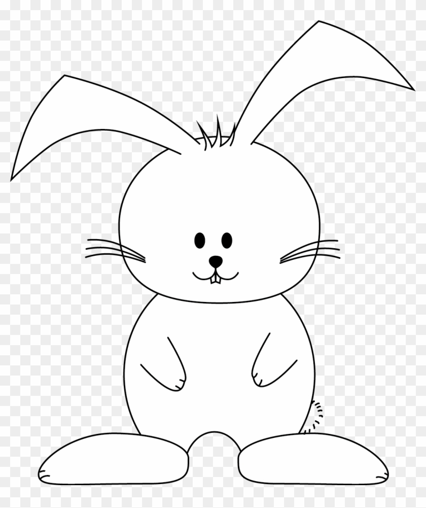 Color Easter Bunny Template 226100 - Easter Bunny Outline Clipart #4609308