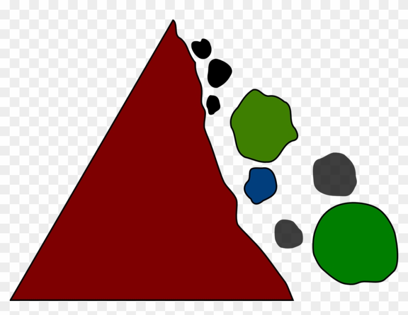 Falling Rocks Rock Fall Rock Slide Rockfall - Falling Rocks Road Sign Clipart