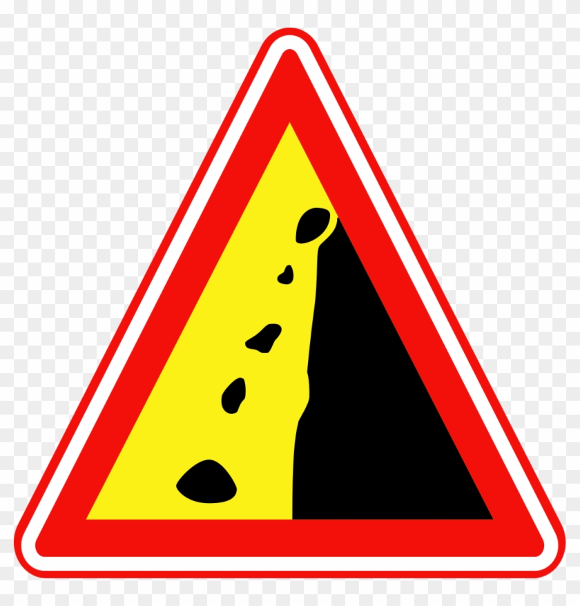 Korean Traffic Sign - Falling Rocks Traffic Sign Clipart