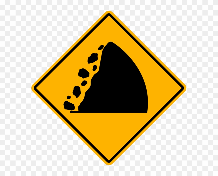 Falling Rocks Sign Clipart #4609714