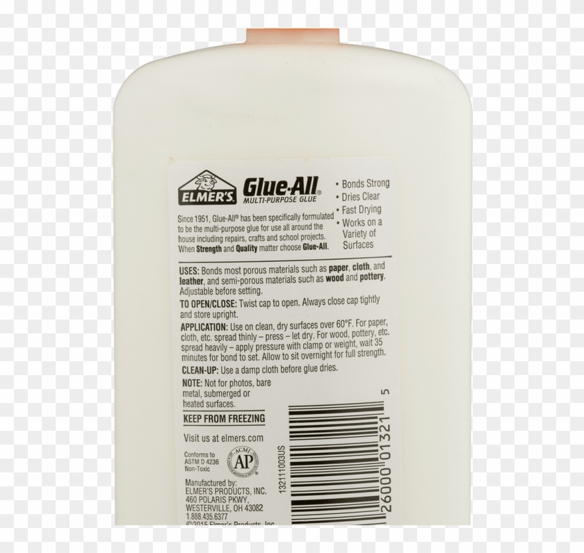 Elmer's Glue All 16oz Walmartcom - Plastic Bottle Clipart #4610339