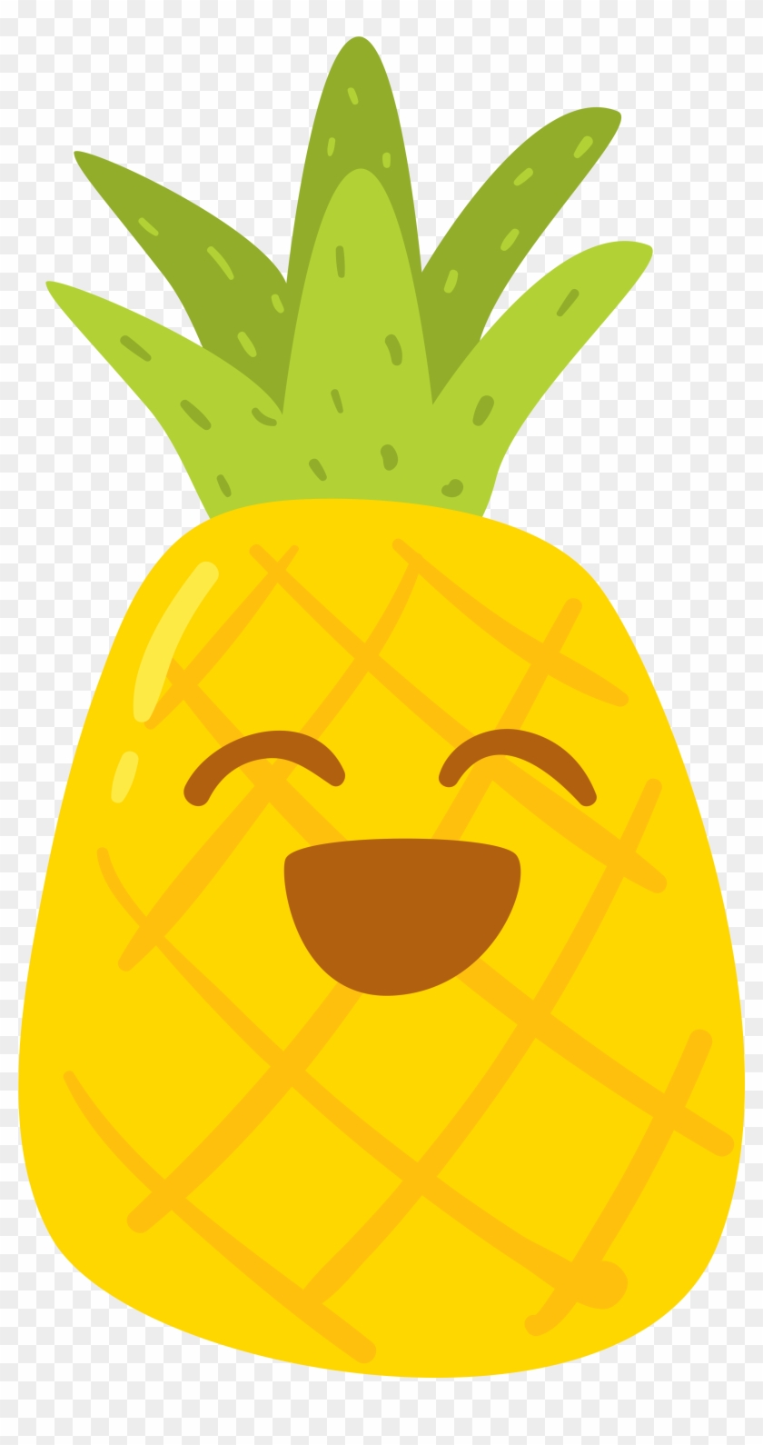 Hand Drawn Cartoon Cute Pineapple Decoration Vector - Seedless Fruit Clipart