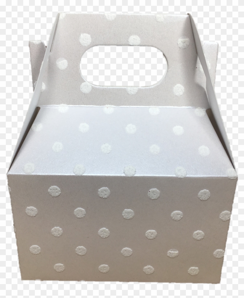 White Pop Dots On White Pearl Mini Gable Favor Boxes - Box Clipart #4611015