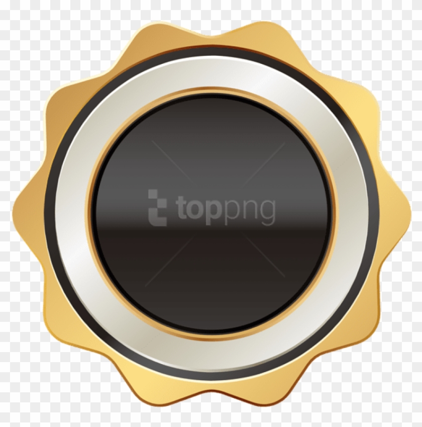 Free Png Download Badge Black Gold Clipart Png Photo - Circle Transparent Png #4611424