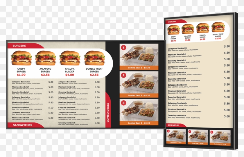 Digital Menu Boards Software For Restaurants - Digital Menu Clipart #4611782