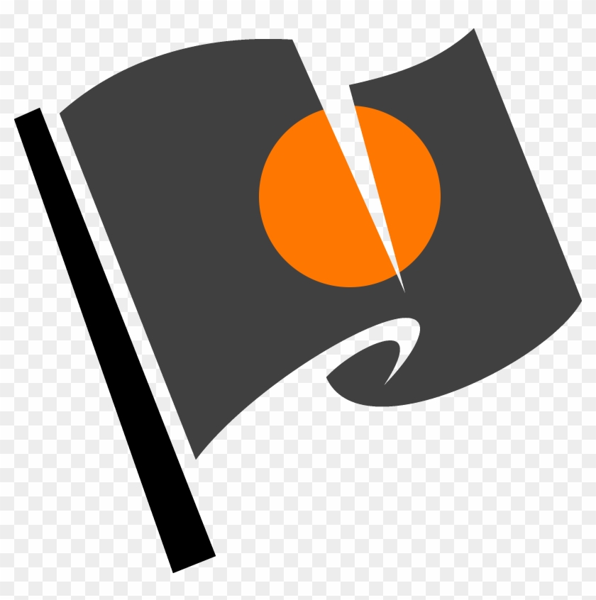 Formula 1 Black And Orange Flag Clipart #4612023