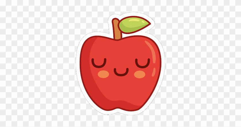 #maçakawaii #kawaiii #maça #maçadesenho - Cute Apple Stickers Clipart #4612390