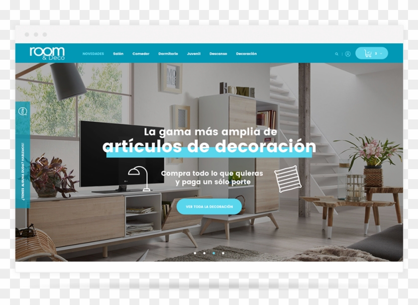 Muebles Room - Entertainment Area Scandinavian Design Clipart