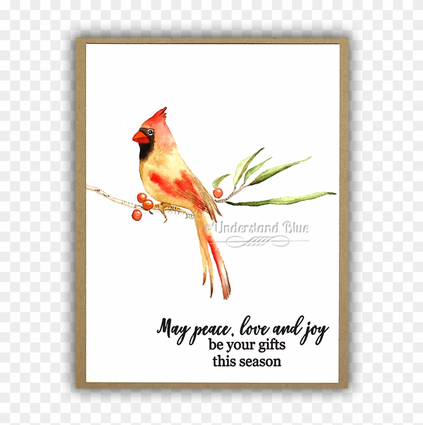 Watercolor Female Cardinal By Understand Blue - Northern Cardinal Clipart #4612824