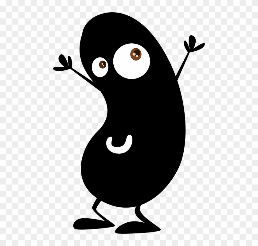 Bean, Potato, Stickman, Stick Figure, Matchstick Man - Black Bean Clip Art - Png Download