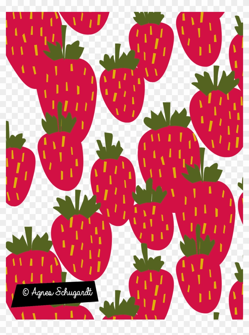 Strawberry Pattern By Agnes Schugardt Strawberry, Strawberries, Clipart #4613550