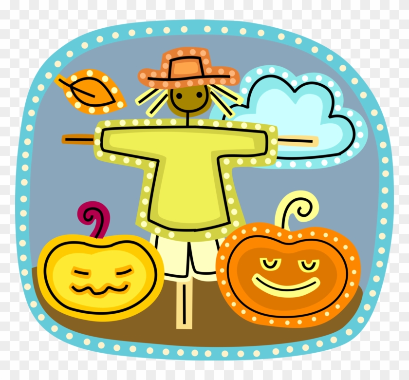Jackolantern Vector Halloween Background - I M A Little Scarecrow Clipart #4613722