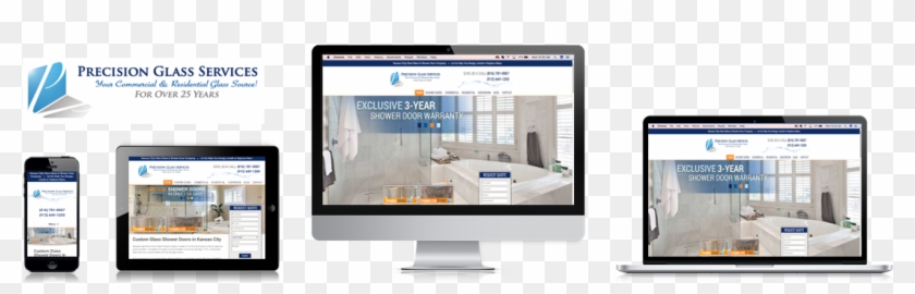 Precision Glass Case Study Banner - Computer Monitor Clipart