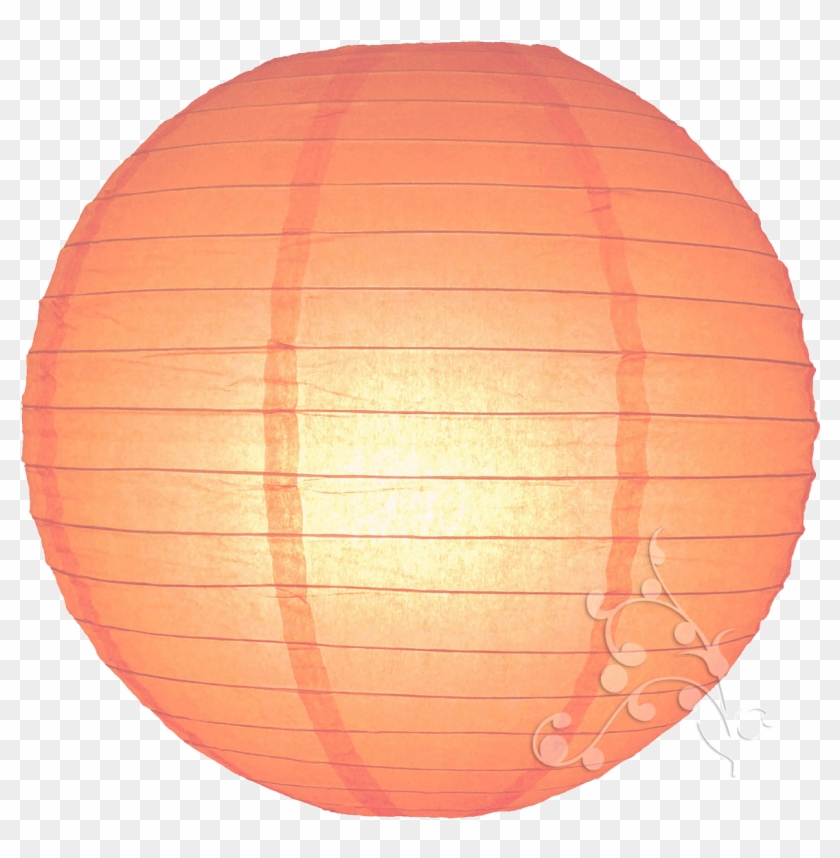 30 Inch Peach Paper Lanterns - Paper Lantern Png Clipart