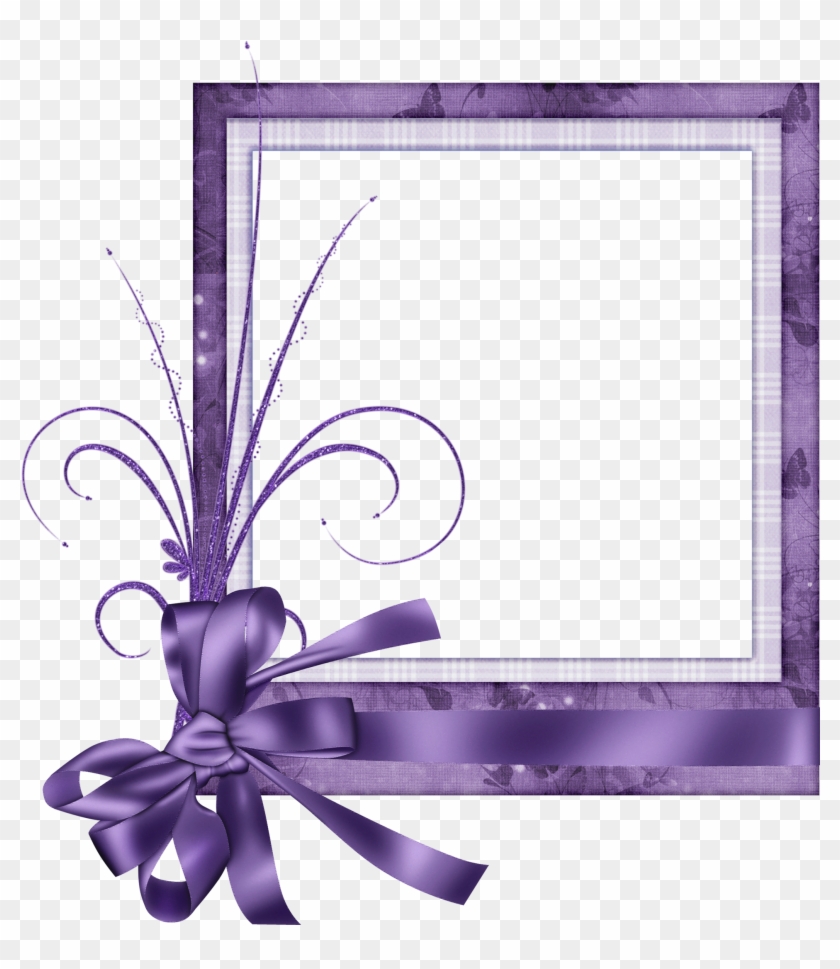 Lavender Clipart Name Tag Frame - Purple Borders And Frames - Png Download #4614208