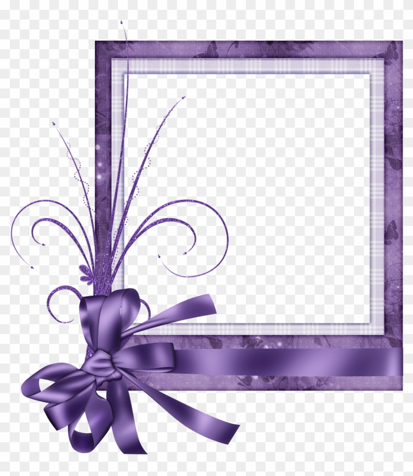 Lavender Clipart Name Tag Frame - Purple Borders And Frames - Png Download