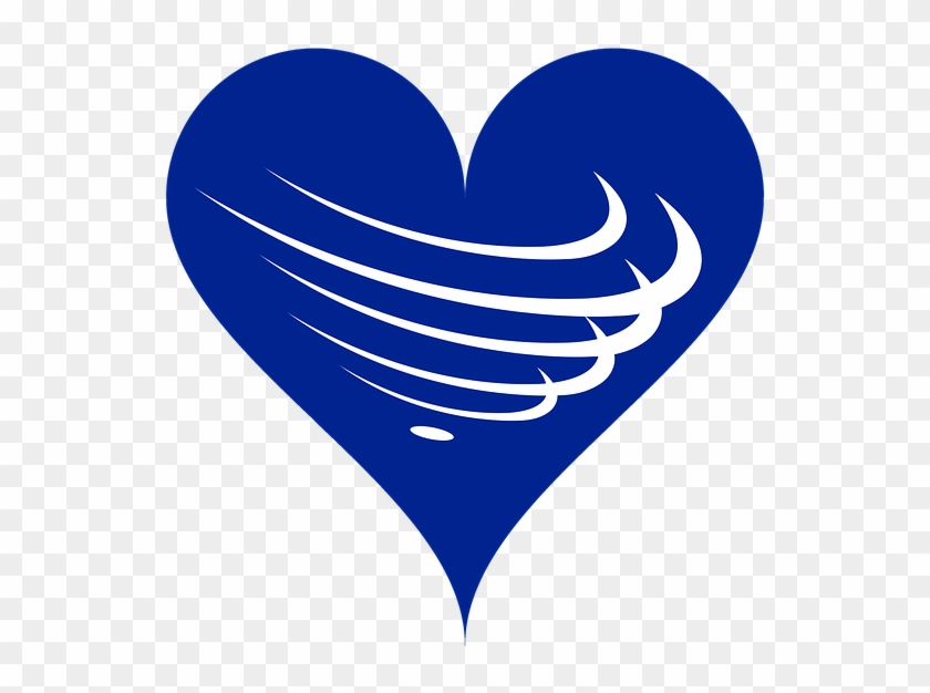 Amor, Corazón, Azul, Blanco, Unasur - Coração Azul E Branco Clipart
