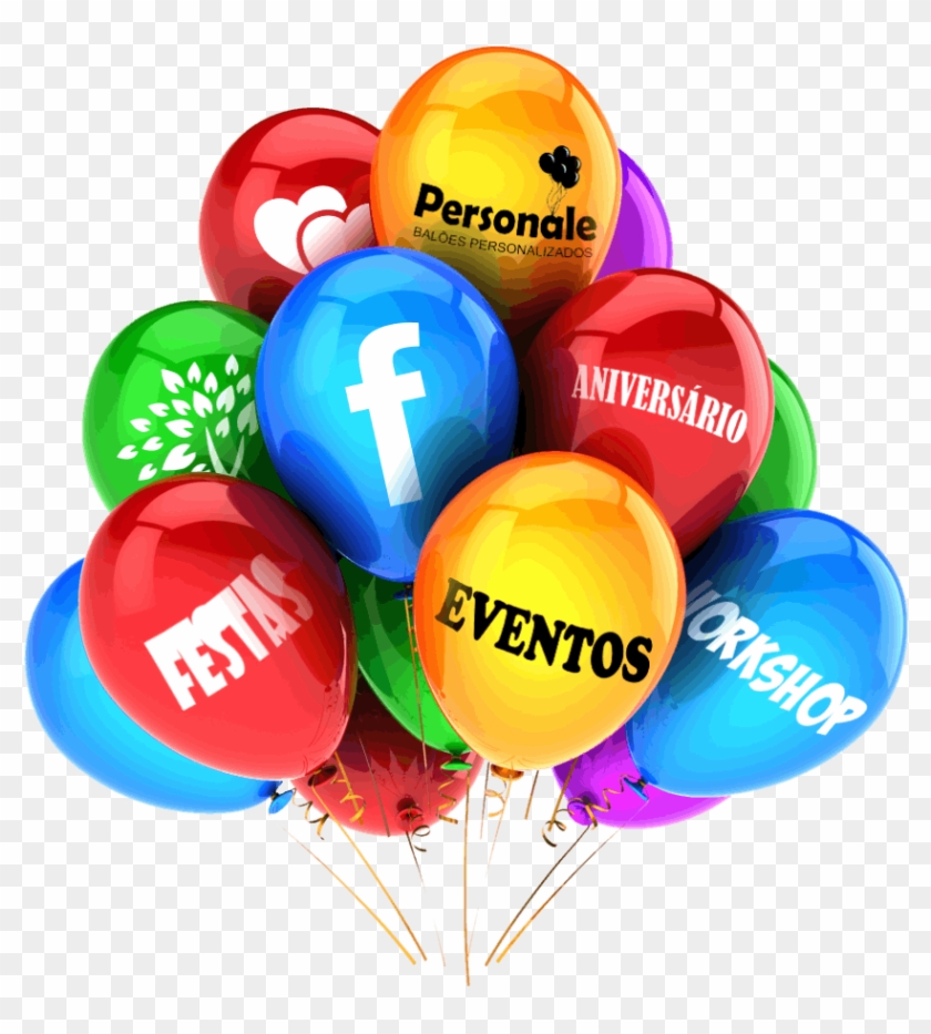 Personale Balões Personalização E Decoração Com Balões - High Resolution Birthday Balloons Clipart #4615009
