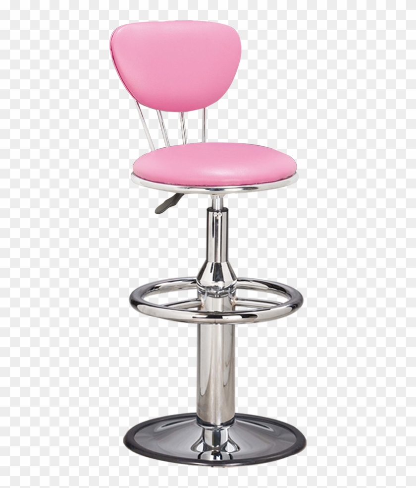 Sp By 091 Pink Desk Stool With Semicircle Back And - Chair Clipart #4615072