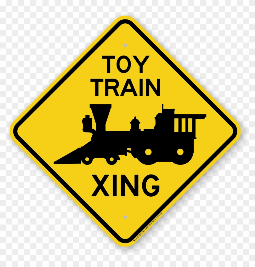 Toy Train Xing Diamond Crossing Sign - Facebook Profile Under Construction Clipart #4615170