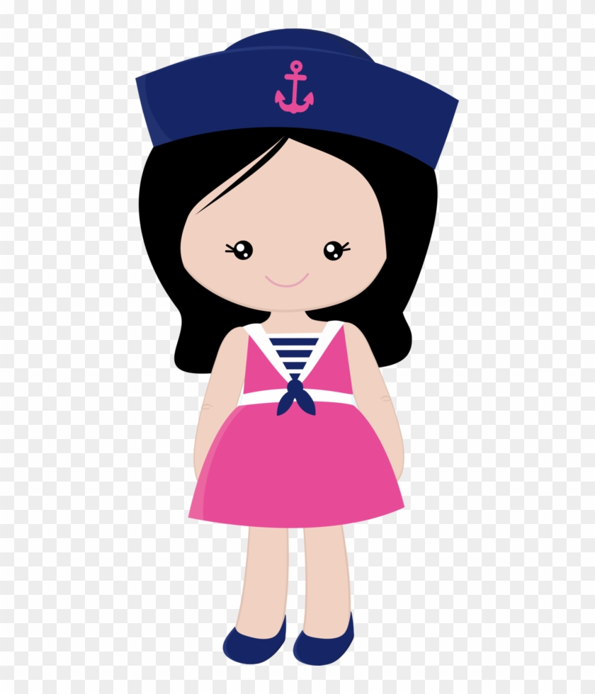 Minus Tema Náutico, Dibujo Marinero, Estilo Marinero, - Niña Marinera Dibujo Clipart