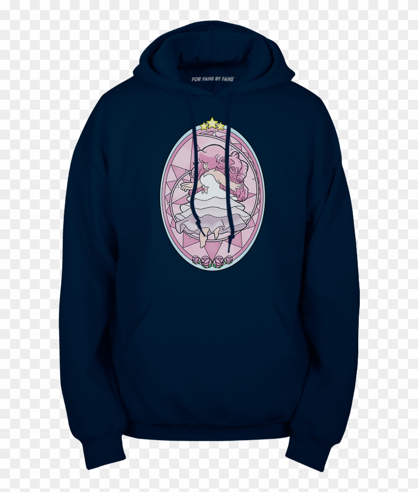 Rose Quartz Stained Glass Window Pullover Hoodie - Hoodie Vikendi Clipart #4615781