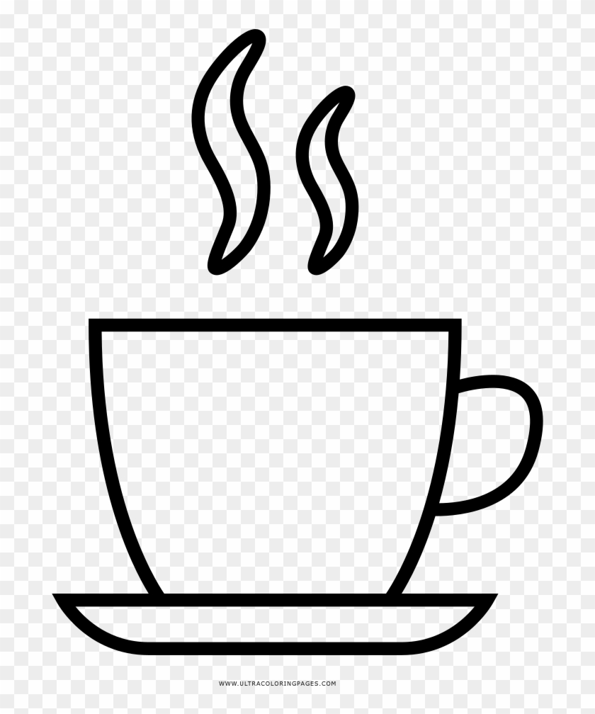 Cafe Mug Transprent Png Free Download Line - Taza De Cafe Dibujo Png Clipart