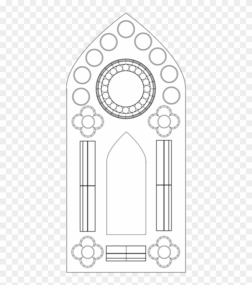 Stained Glass Window Template To Colour High Quality - Stained Glass Clipart