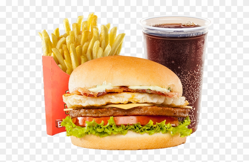 Hamburguer Com Fritas Png - Trio Sanduiche Clipart