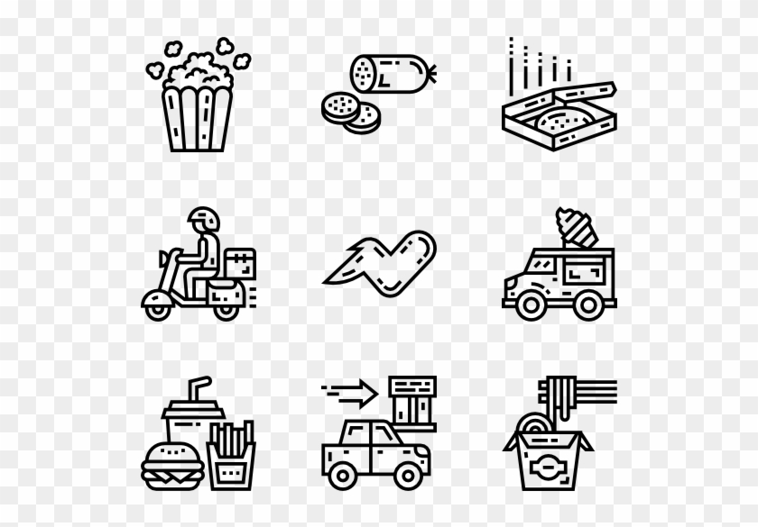 Fast Food - Sleep Icons Clipart #4616689