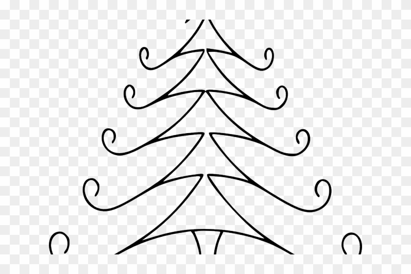 Drawn Christmas Tree Abstract - Simple Drawn Christmas Tree Clipart #4616986